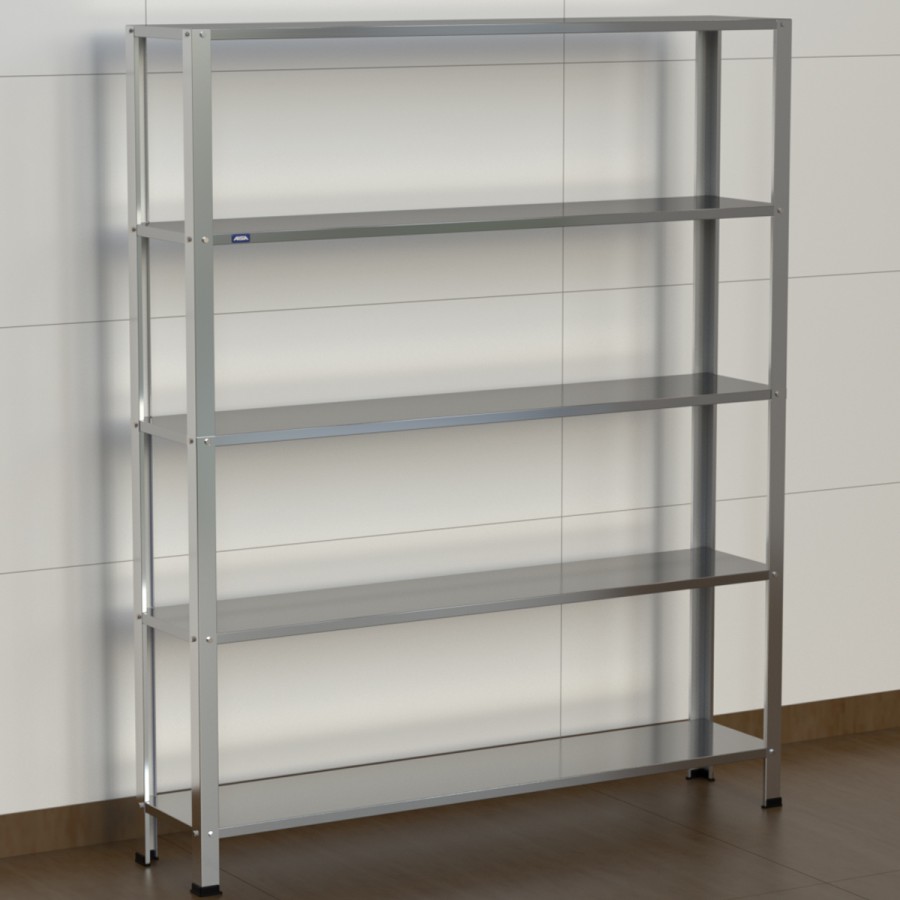 Estante Armário Prateleira Inox 5 Bandejas 300 X 1400 Aisa